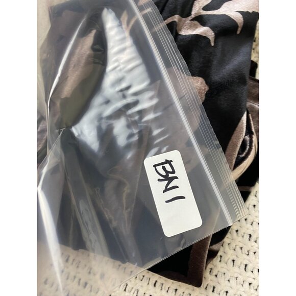 Vintage Joden Womens Velvet Floral Long Sleeve Button Up Top Size Medium Black - Picture 4 of 11